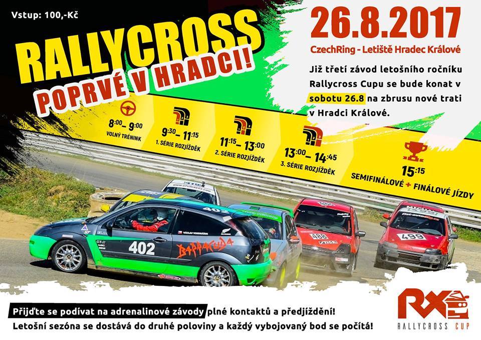 Rallycross poprvé v Hradci Králové