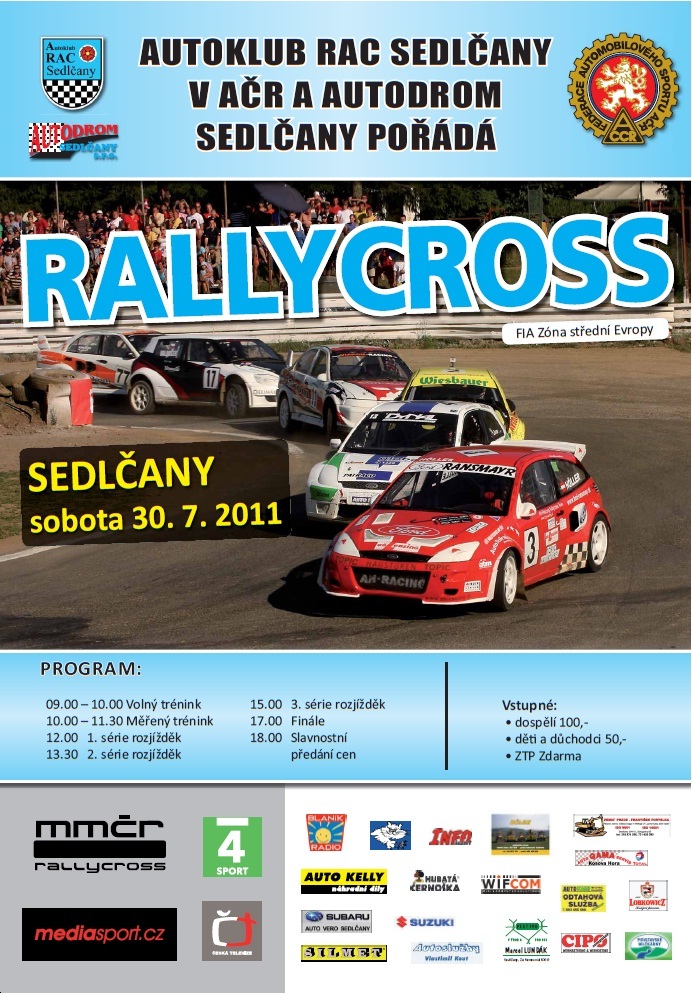 Aktualizovaná startovní listina MMČR 2011 - Sedlčany (CZ2)
