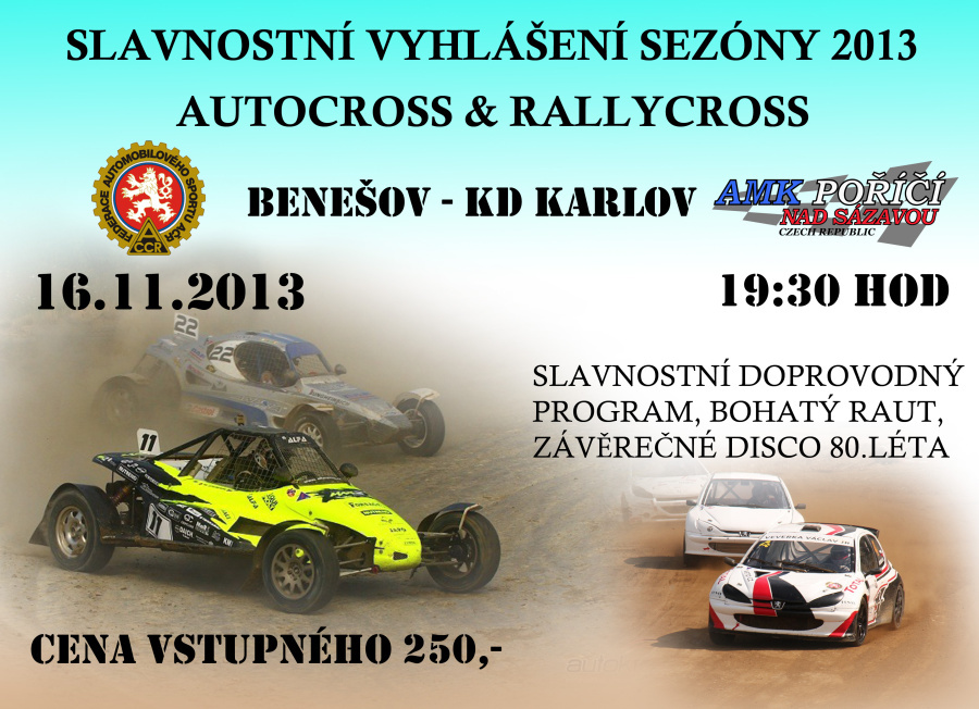Slavnostní vyhlášení sezóny 2013 - autokros a rallycross