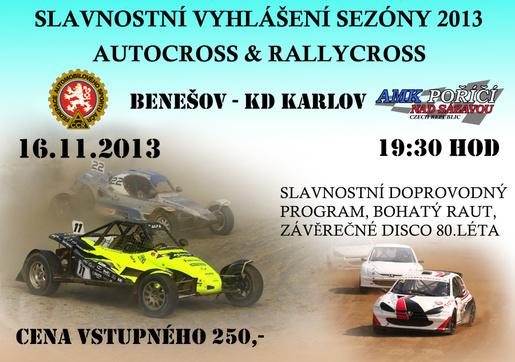 Slavnostní vyhlášení sezóny 2013 - autokros a rallycross